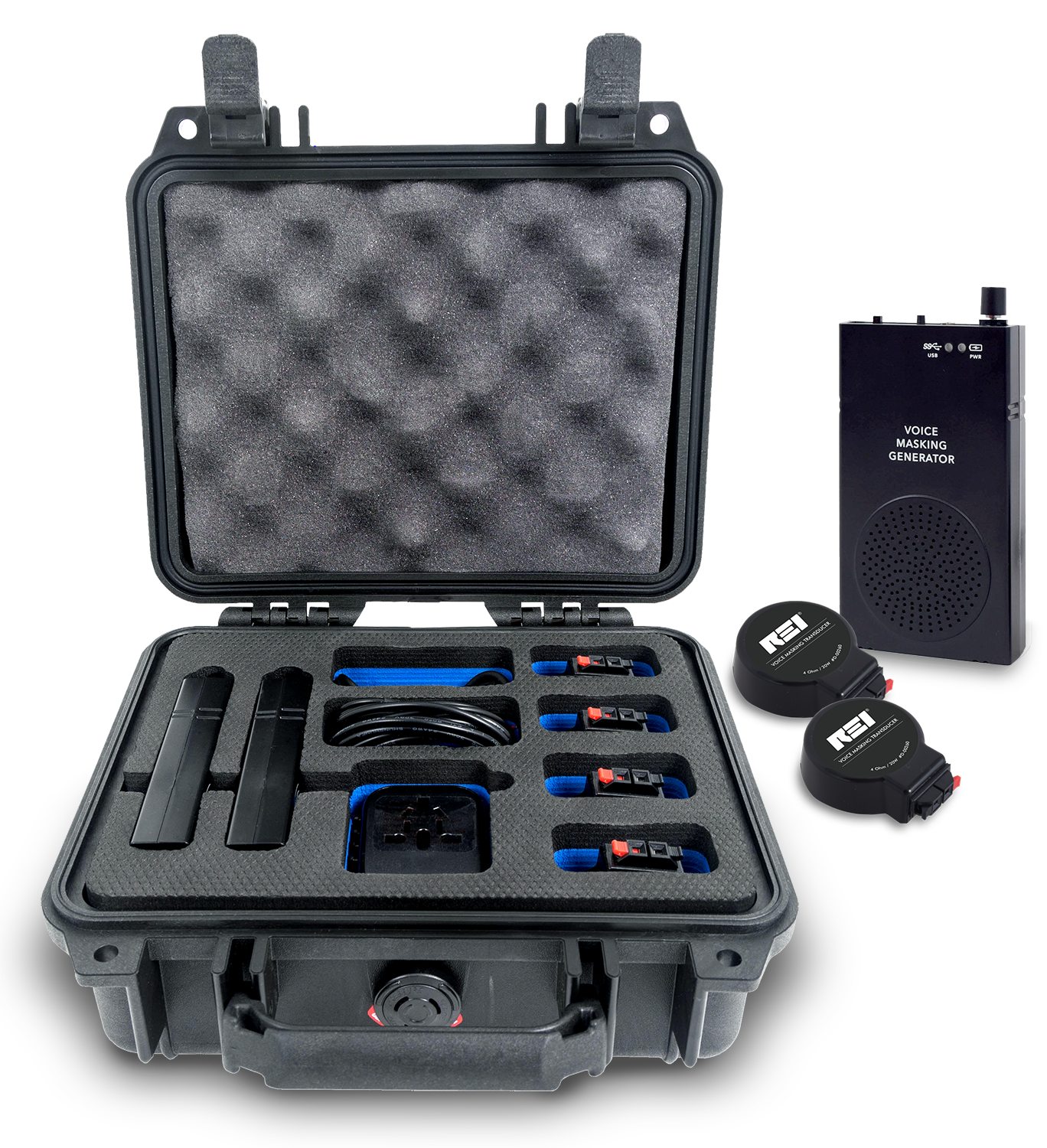 pmk-2_case_open_front_vmg+_trans PMK-2 Portable Voice Masking Kit